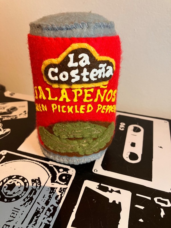 Lucy Sparrow Delicatessen on 6th in NYC Show 2019 Felt Art La Costeña Jalapeños