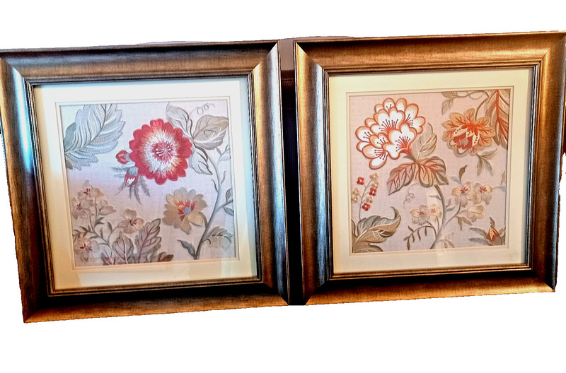 Pair 24″x24″ Botanical Wall Art