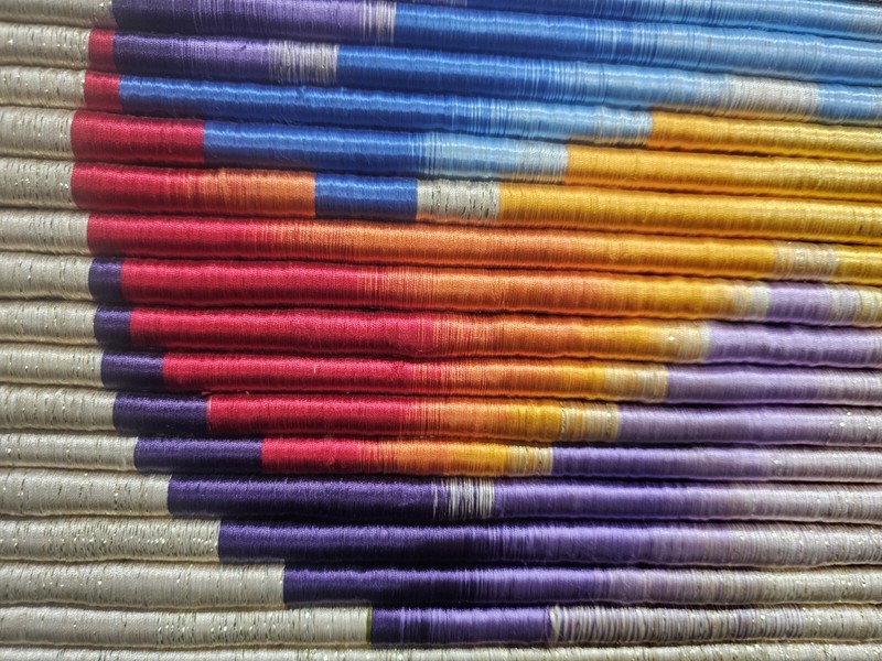 Super RARE ORIGINAL 1980's Barbara Barron Textile Fiber Art/ Sculpture gallery