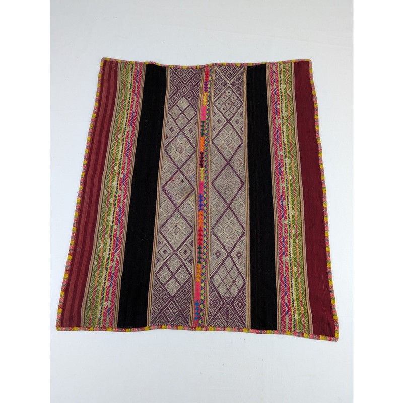 Vintage Peruvian Andean Q’ero Manta Cloth Handwoven Wool Textile 46x45in