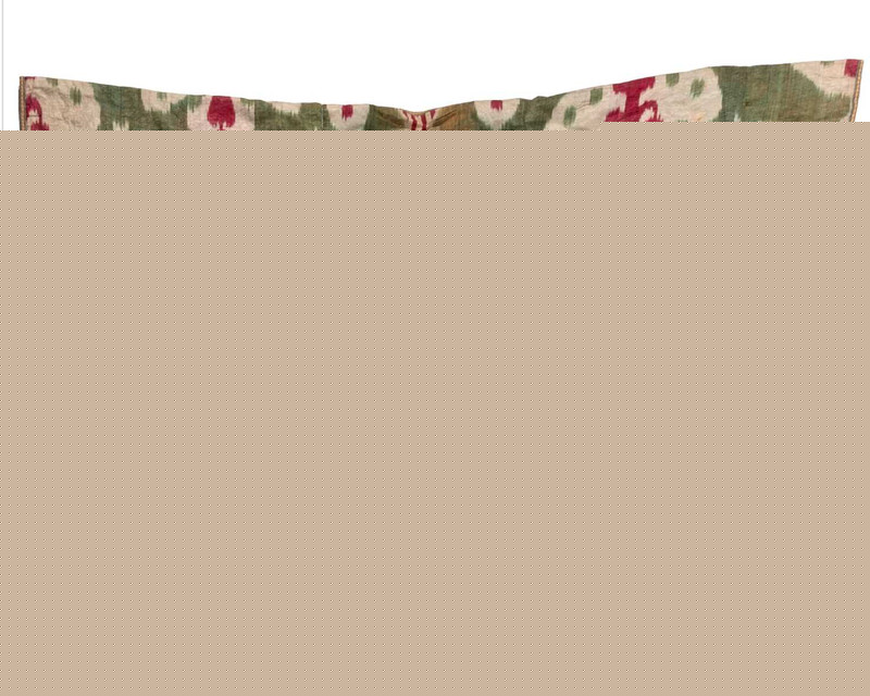 Uzbek Ikat Robe (Green and Red); Early 20th Century