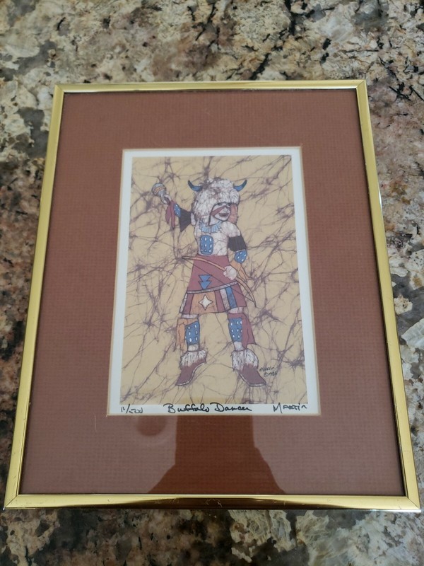 Dick and Trish Martin BATIK 1984 Buffalo Dancer 11/500 Signed BATIK