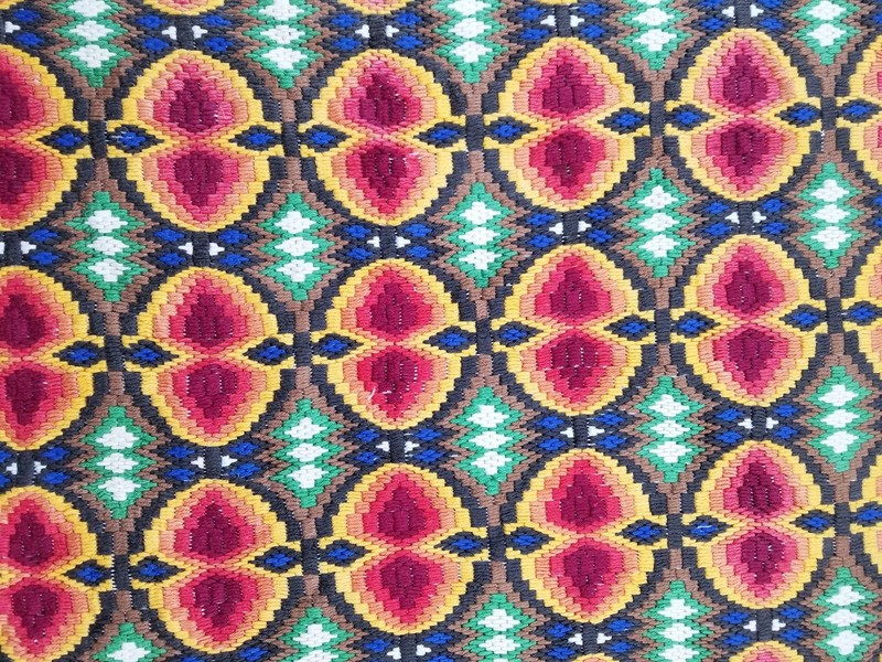 Vintage Italian Bargello Needlepoint Wool Panel 89x59cms gallery