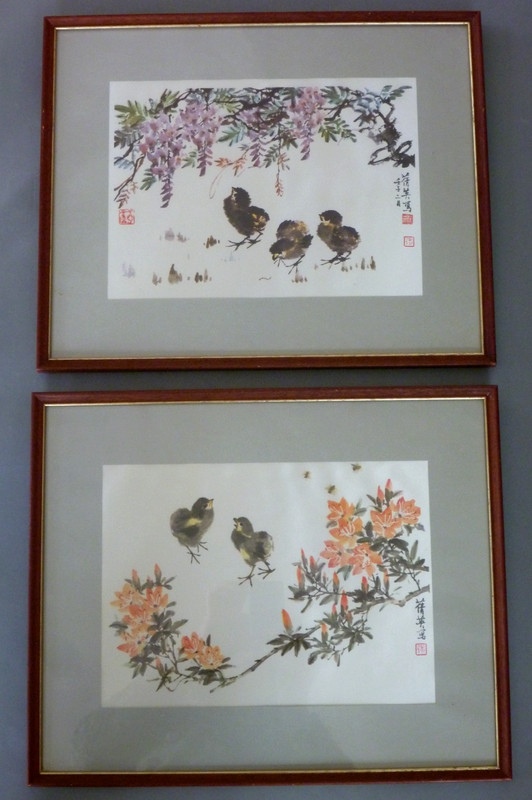 Zhang Qianying Silk Print Pictures – Chicken Chicks – Chinese