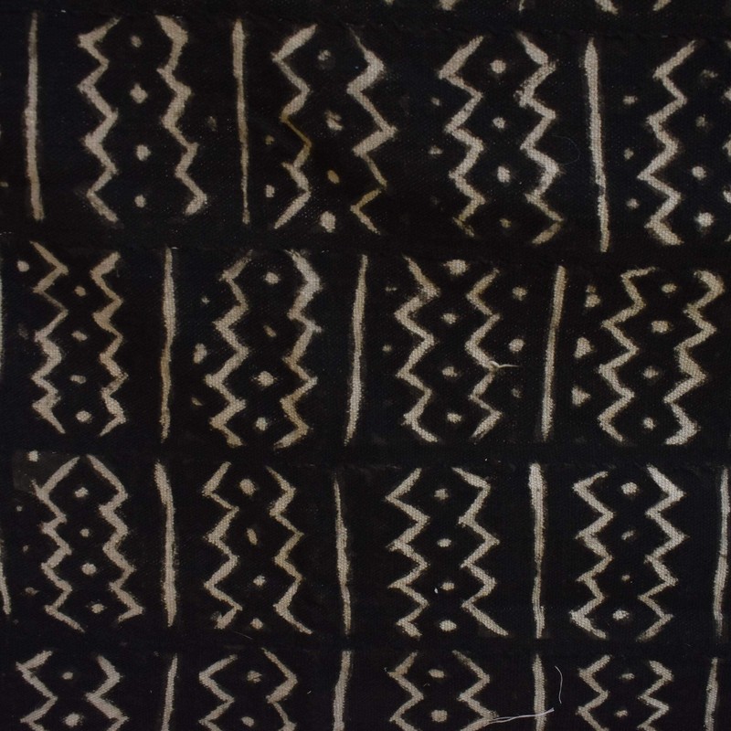 Bògòlanfini Black Mudcloth Textile Mali 52.5x36.5 Inch