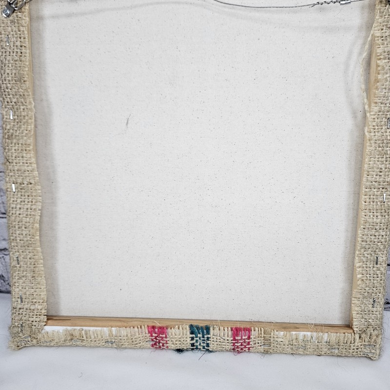 Product Of Colombia Authentic Burlap Sack Wrapped Canvas Wood Framed Art 20x16 gallery