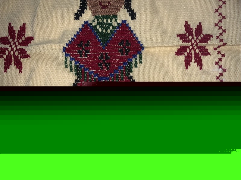 Vintage Guanajuato Hand Embroidered Cross Stitch Wall Tapestry Hanging Mexican gallery