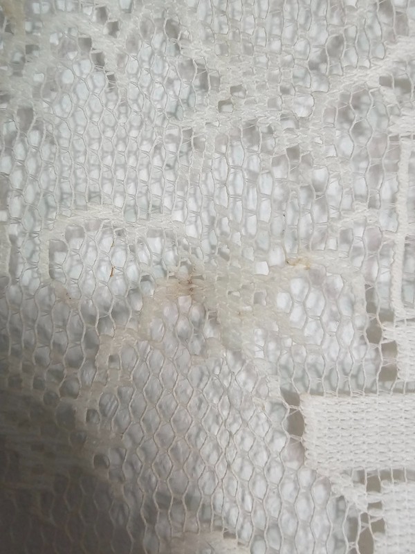 Vintage Filet White Crochet Panel Lighthouse Wall Hanging with PS 119:105 Verse gallery