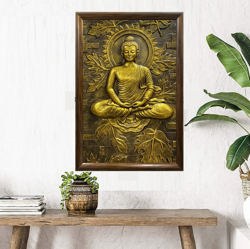 Buddha Wall Mural Art, Buddha Wall Hanging, Resin Wall Hanging, Wall Art gallery