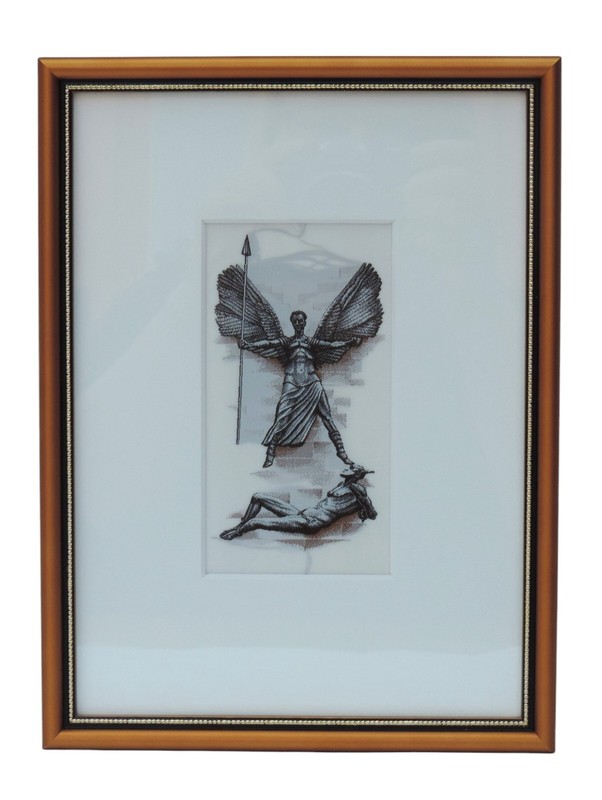 Cash’s Silk Woven Picture – Coventry Cathedral – St Michael & the Devil