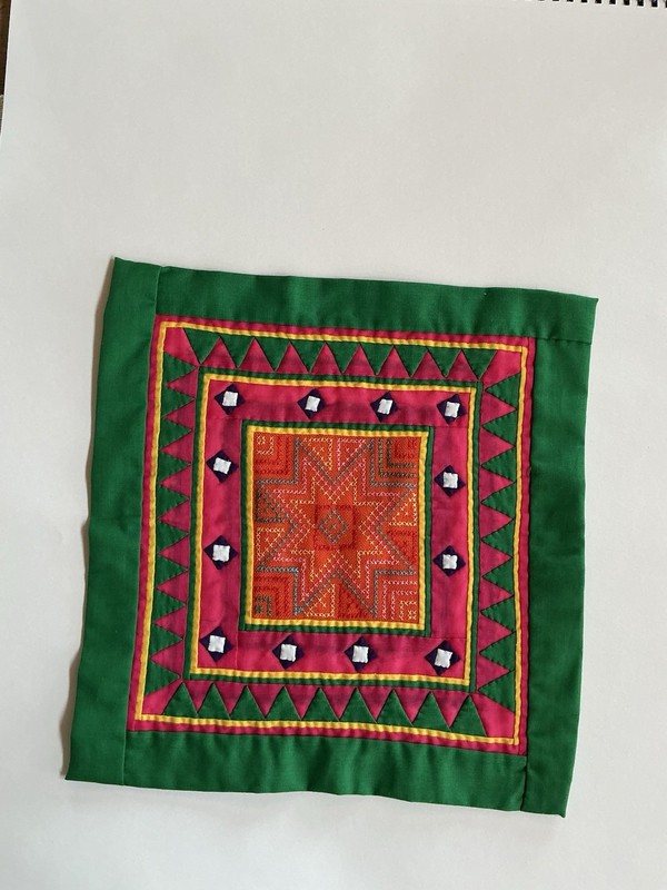 Hand embroidered Hmong textile for framing or pillow