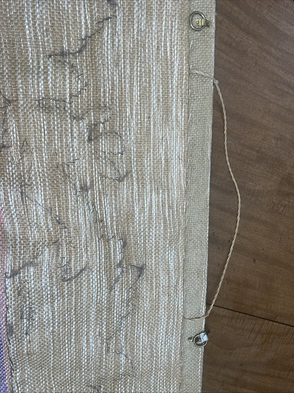 Vtg Don Freedman Wall Hanging Fiber Art Woven Tapestry Meditate 36” By 27” #506 gallery