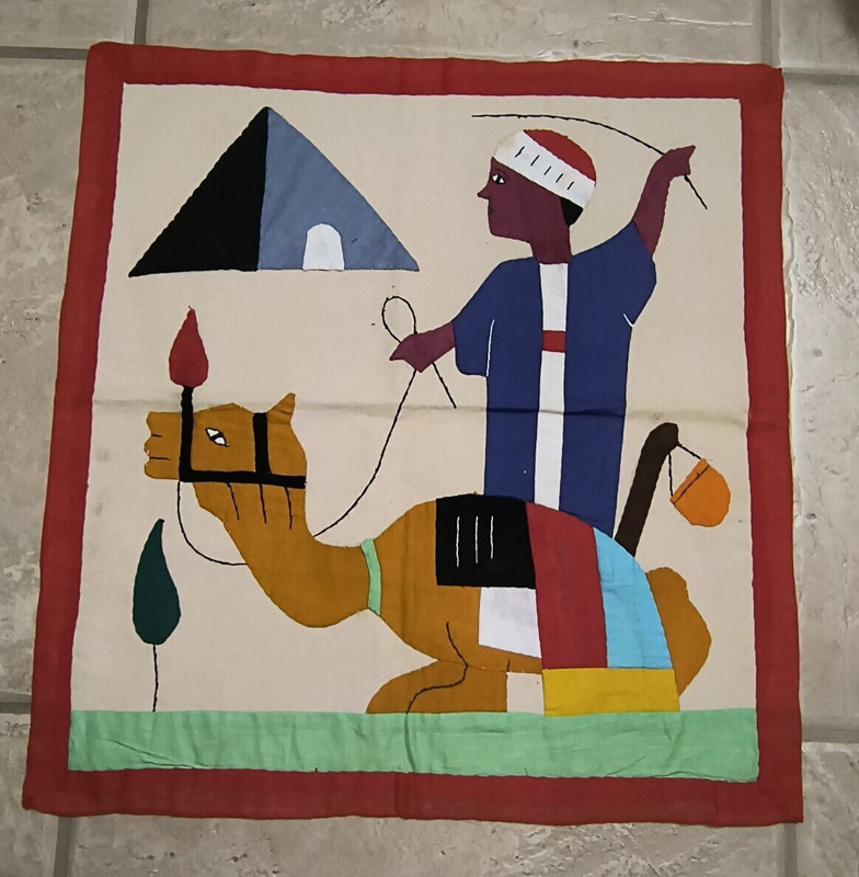 Unique, Handmade Egyptian Khayamiya Appliqué Textile Art/Patchwork Quilt/Embroid