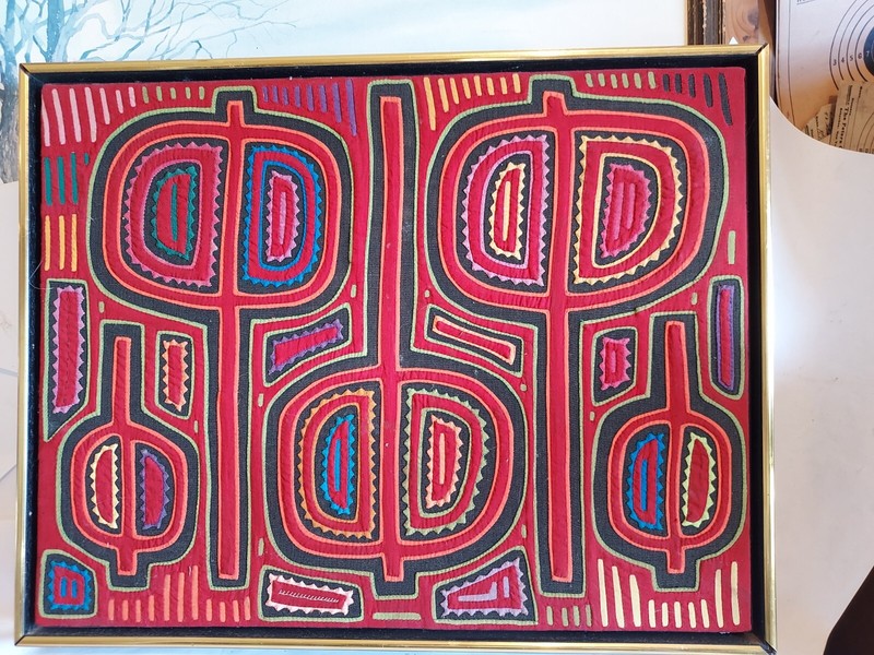 1970s Cuna Indians Framed Quilt Art gallery