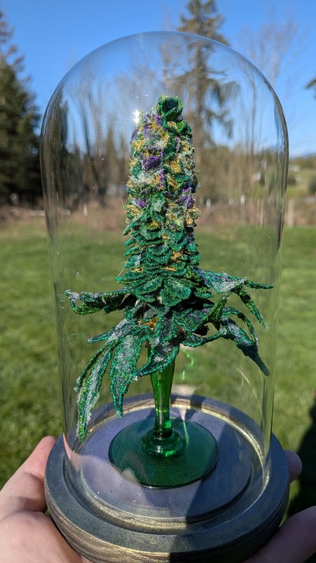 Marijuana Sculpture Made Of Embroidery Thread Intergalactic Space Nugw/Cloche gallery