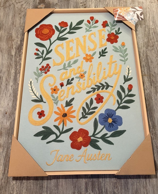 NWT- BP Home Woven Wall Art Jane Austen Sense And Sensibility