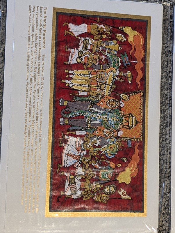 Sri Lanka Batik Textile Art Set x3 Kandy Perahera Elephant Handmade Wall Decor