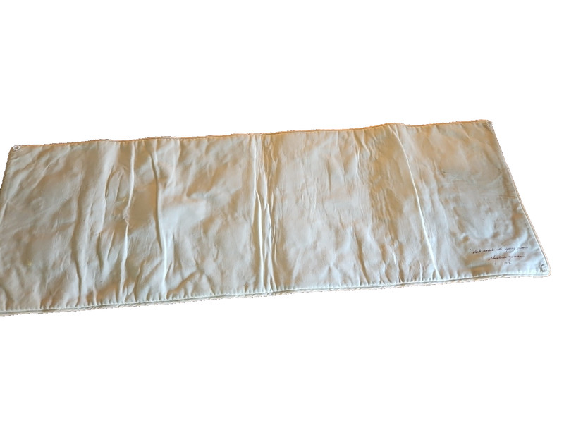 1982 Elizabeth Gurrier Trapunto Textile Fiber Fabric Art Wall Banner 46" x 16" gallery