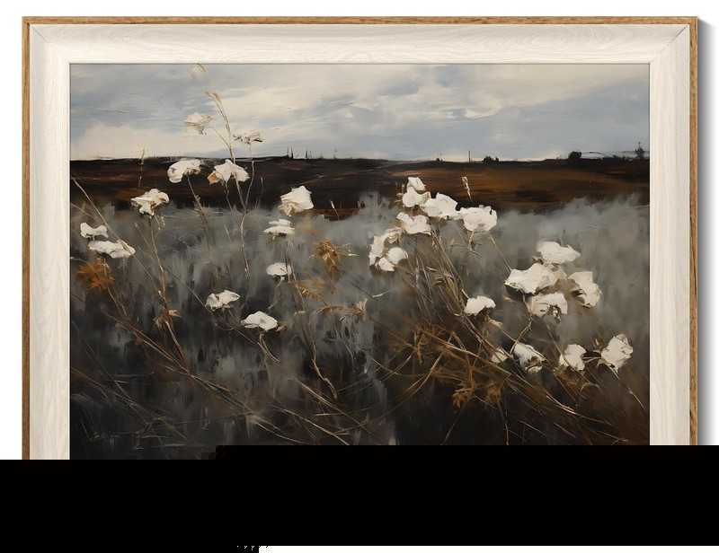 Framed Wall Art for Bedroom - Vintage Wildflower Painting Canvas Art Prints, ...
