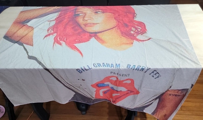 Red hair woman in rock band shirt Wall hanger 5' x 4' gallery