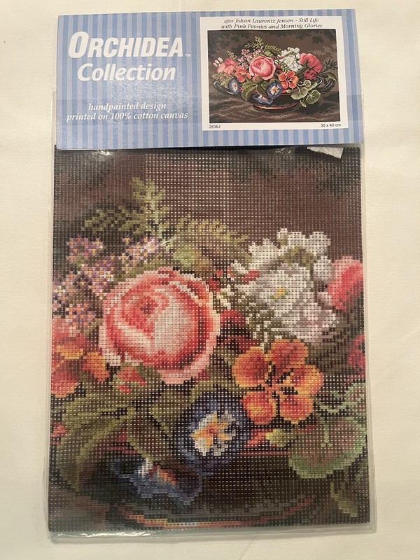 Orchidea Collection – 2836J – Hand painted Design Printed On Cotton Canvas