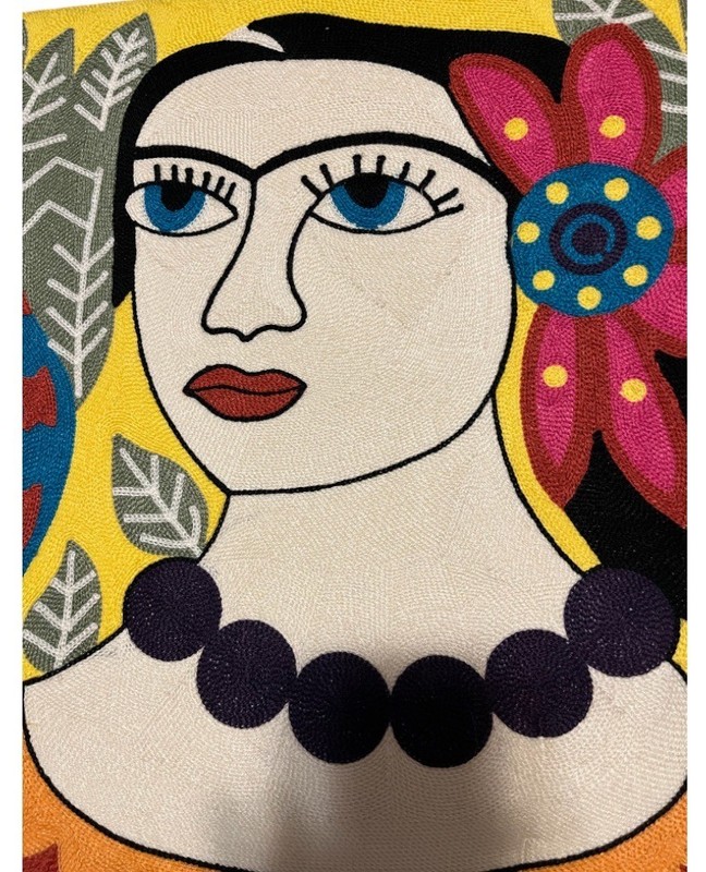 Frida Kahlo, Picasso Inspired, Yarn Fiber Wall Art 18X18 gallery
