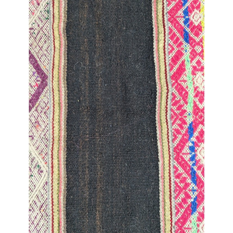 Vintage Peruvian Andean Q'ero Manta Cloth Handwoven Wool Textile 46x45in gallery