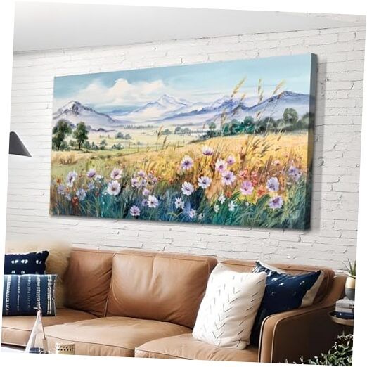 Rustic Farmhouse Canvas Wall Art Large Abstract 48″L x 24″W rustic scenery