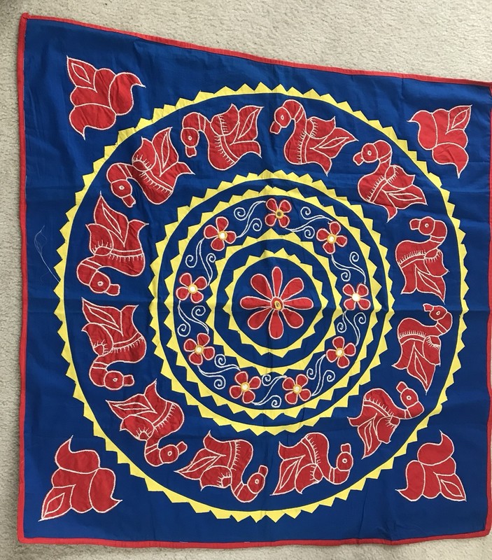 Vtg Pipili Applique Textile Work Also Known As Chandua Textile Art Odisha India
