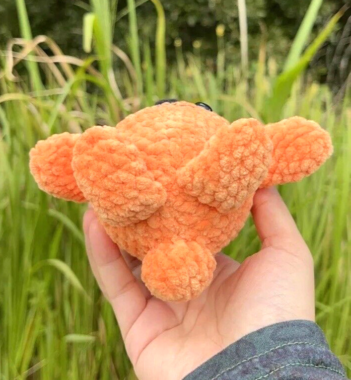 Handcrafted Stuffed Halloween Pumpkin Amigurumi Orange Bunny Plushy Gift Soft gallery