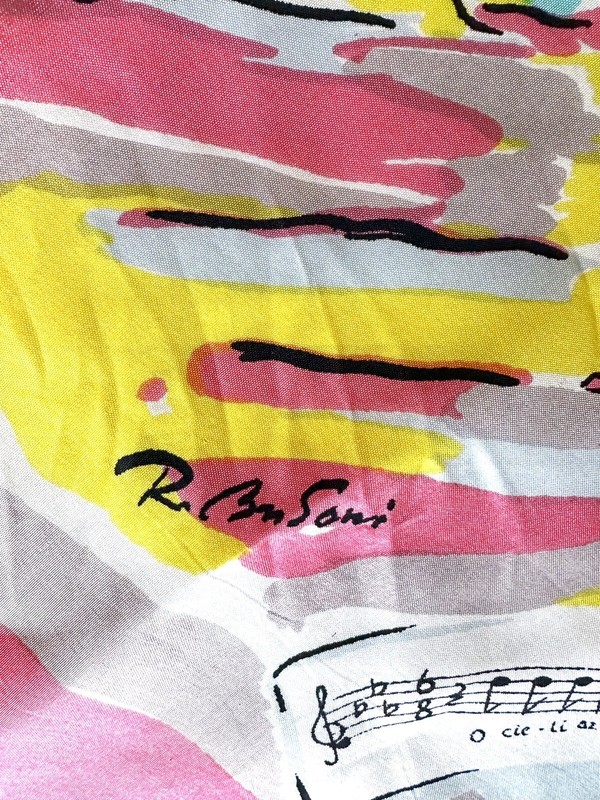 Rafaello Busoni -Graphic Artist 1940’s Uncut Silk Scarf gallery