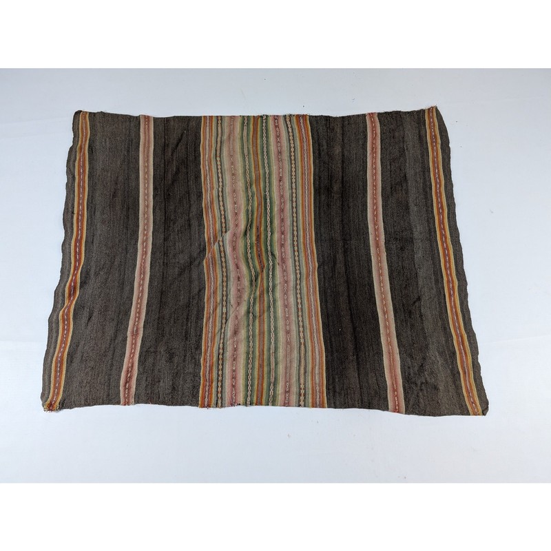 Vintage Traditional Peruvian Handwoven Wool Textile Panel 49x36in