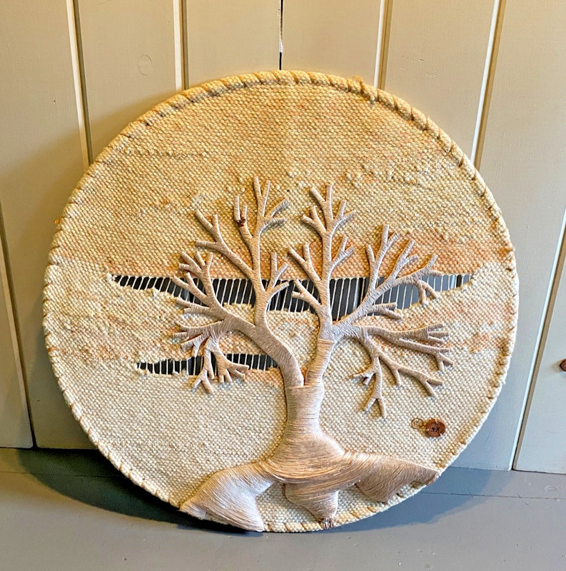 Vtg 80s Don Freedman 34" Tree of Life Fiber Wall Art Sculpture Woven Post Modern gallery