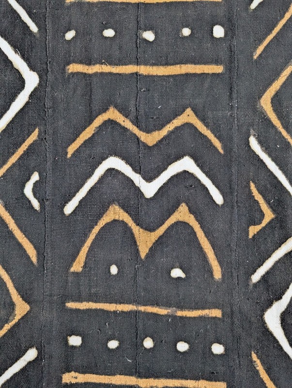 Vintage Traditional Mali Bogolan Mud Cloth Tribal Textile 186x116cm gallery