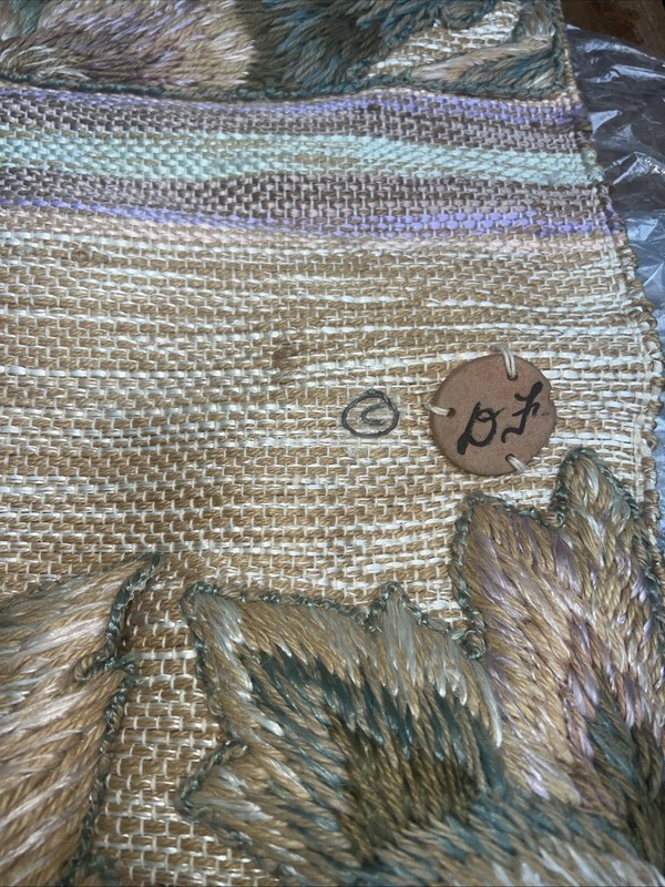 Vtg Don Freedman Wall Hanging Fiber Art Woven Tapestry Meditate 36” By 27” #506 gallery