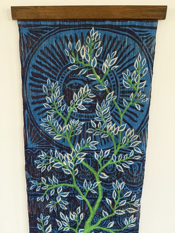 Vintage Serigraph On Linen Tom Tru Robert Bushong Mid Century gallery