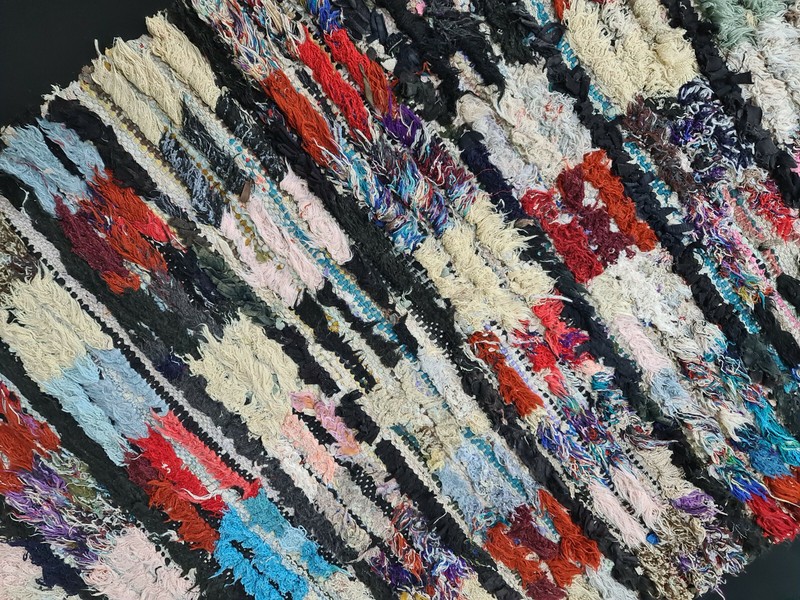 Moroccan Vintage Handmade Berber Rug 2'4"x3'8" Checkered Colorful Cotton Carpet gallery