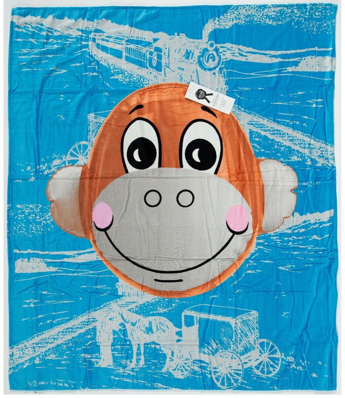 JEFF KOONS 'Monkey Train (Blue)' Hulk Elvis Art Production Fund Beach Towel NIB! gallery