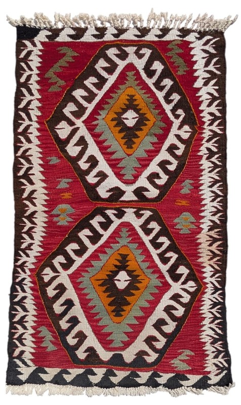 Handwoven 100% Wool Small Kilim Turkey