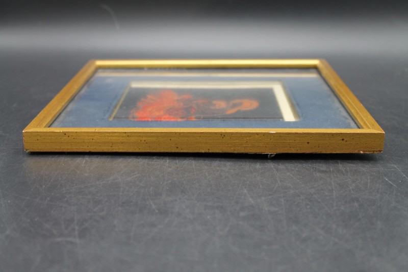 Vintage Hand Woven Silk Portrait Madonna Child Japan 1961 Framed Textile Art gallery