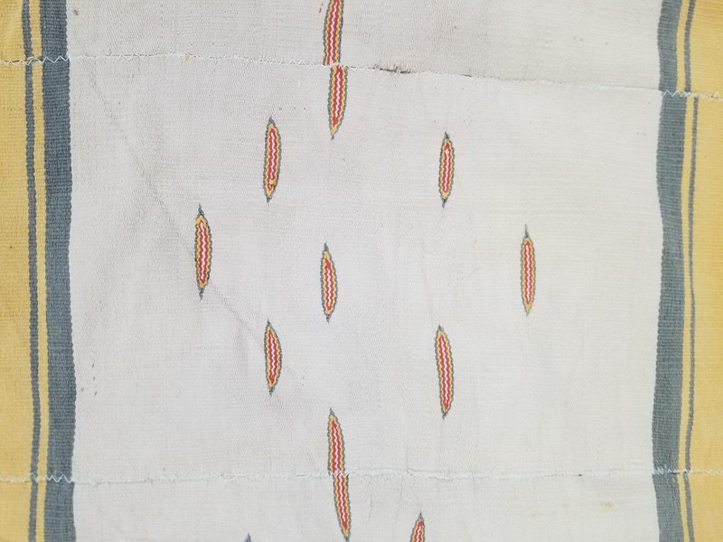 Vintage Moroccan Handwoven Textile - Striped Pattern & Geometric Details 233x132 gallery