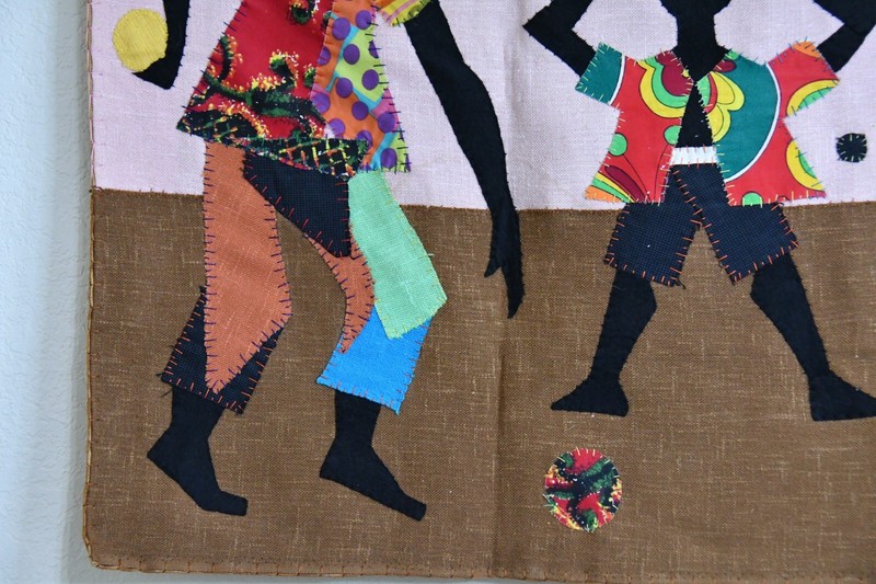 Jean Joseph Vintage Folk Art Tapestry Haitian gallery
