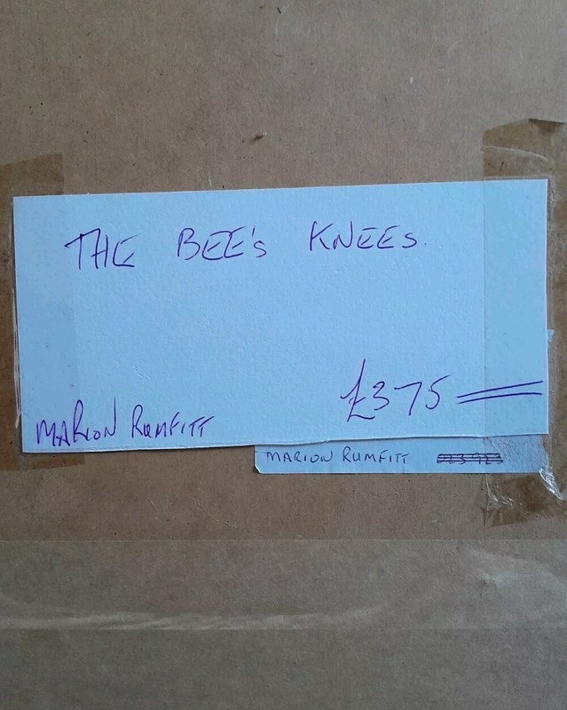 MARION RUMFITT "THE BEE'S KNEES" ORIGINAL HAND EMBROIDERY ON SILK. WITH BOOK gallery