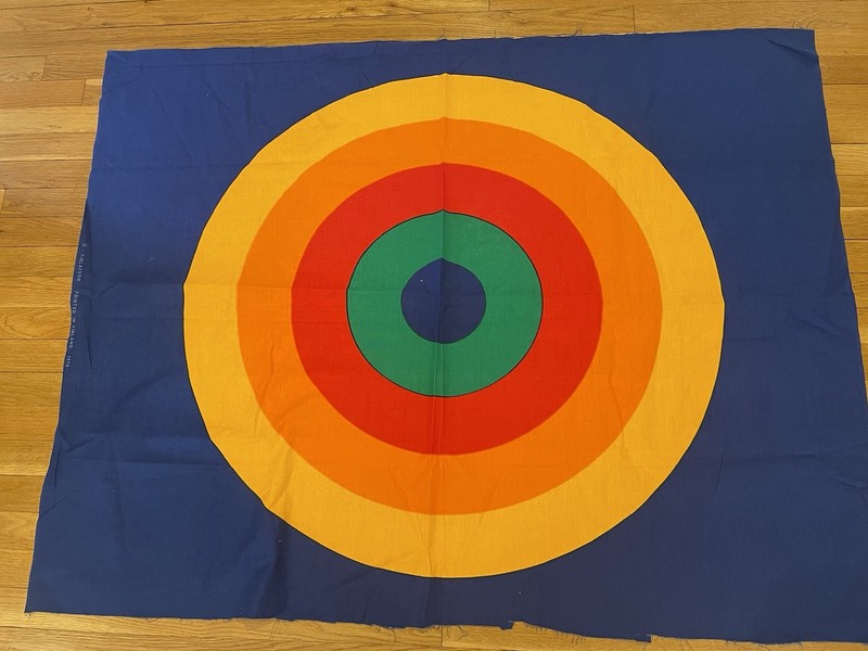 Int’l Printworks Fabric Wallhanging Bullseye Vintage Retro Mid Century Art Deco