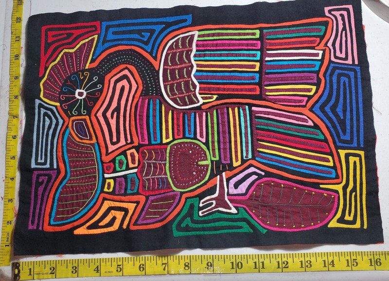 kuna panel mola unframed WALL HANGING imported from Panama original 3078