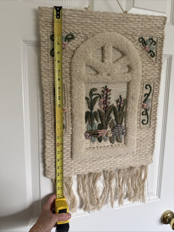 1987 I.C.A. 3D 100% Jute Hand Woven Art,Wall Hanging,Tapestry WINDOW From India gallery