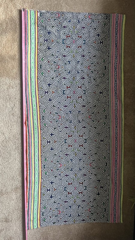 Indigenous amazonian shipibo handwoven Ayahuasca Ceremony Skirt Or Table Runner