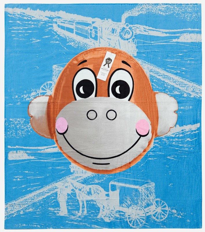 JEFF KOONS 'Monkey Train (Blue)' Hulk Elvis Art Production Fund Beach Towel NIB! gallery