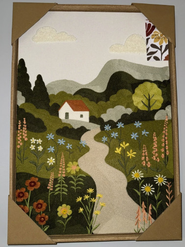 18″ X 26″ BP Home Textile Embroidered Woven Wall Art Rural Landscape See Note