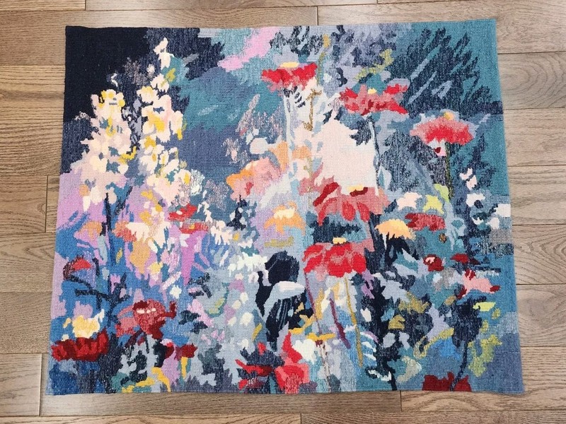 Mere Cie Wool Wall Hanging Tapestry Hand Woven Loomed Floral Mother’s Commerce